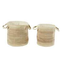 2 Körbe aus Hanf und Baumwolle H47 2 Körbe aus Hanf und Baumwolle H47