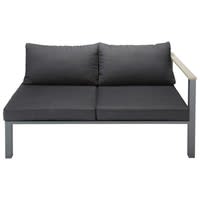 2-Sitzer Gartenpolsterbank aus Aluminium mit Armlehne rechts, anthrazit Bergame 2-Sitzer Gartenpolsterbank aus Aluminium mit Armlehne rechts, anthrazit Bergame