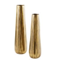 2 vases en métal bronze 2 vases en métal bronze