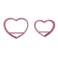 2 wandplankjes roze harten H 27 en H 34 cm LOVELY 2 wandplankjes roze harten H 27 en H 34 cm LOVELY