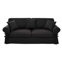 3/4 seater cotton sofa bed in slate grey, mattress 12 cm 3/4 seater cotton sofa bed in slate grey, mattress 12 cm