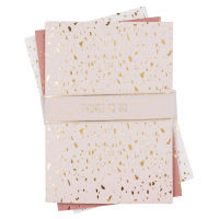 3 carnets de notes rose pâle imprimé doré 3 carnets de notes rose pâle imprimé doré