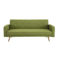 BROADWAY - 3-Seater Clic Clac Sofa Bed in Lime Green