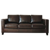KENNEDY - 3 Seater Split Leather Sofa in Chocolate