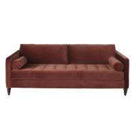 3-Sitzer-Sofa mit Samtbezug, terrakotta 3-Sitzer-Sofa mit Samtbezug, terrakotta