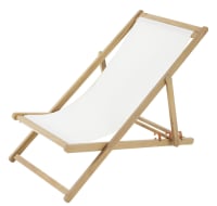 PANAMA - Acacia and Ecru Canvas Folding Deckchair