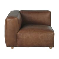NEO JOHN - Accoudoir gauche en cuir marron