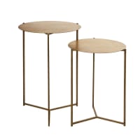 CONNIE - Aged Effect Gold Metal Side Table