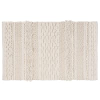 BLIDA - Alfombra bereber de algodón color crudo 60x90