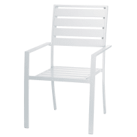 PORTOFINO - Aluminium garden armchair in white