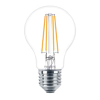 PHILIPS - Ampoule LED E27 60W claire, coloris blanc chaud