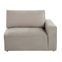 MALO - Angolo destro per divano componibile beige in tessuto
