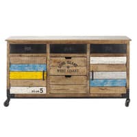Anrichte aus Mangoholz auf Rollen, B 170 cm Anrichte aus Mangoholz auf Rollen, B 170 cm