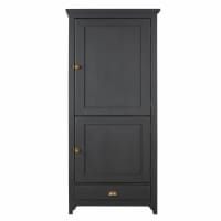 CEZANNE - Armário com 2 portas e 1 gaveta de madeira de mangueira maciça cinzento-ardósia