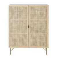 SOLSTICE - Armoire 2 portes cannage en rotin
