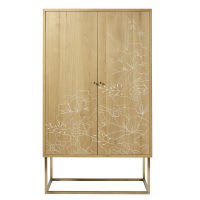 Armoire 2 portes gravures florales Armoire 2 portes gravures florales