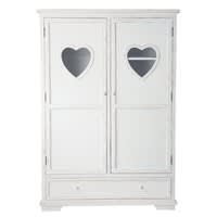 Armoire en bois blanc L 130 cm Armoire en bois blanc L 130 cm
