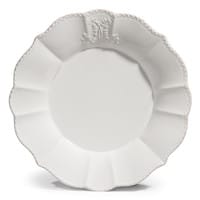 Assiette plate en faïence blanche Assiette plate en faïence blanche