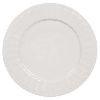 Assiette plate en porcelaine blanche Assiette plate en porcelaine blanche