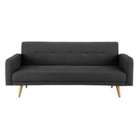 Ausziehbares 3-Sitzer-Sofa grau meliert Ausziehbares 3-Sitzer-Sofa grau meliert