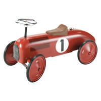 Auto cavalcabile rossa in metallo Auto cavalcabile rossa in metallo