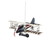 AMERICA - Avion déco en métal