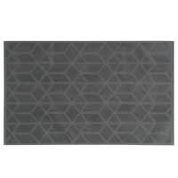 Badvorleger aus anthrazitfarbener Baumwolle mit Motiven 50x80cm OP ART Badvorleger aus anthrazitfarbener Baumwolle mit Motiven 50x80cm OP ART