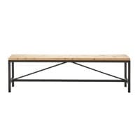 Banc en métal noir et sapin massif L170 Banc en métal noir et sapin massif L170