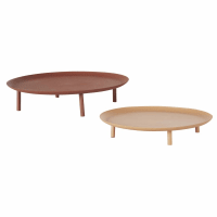 NEMENA - Bandeja de hierro terracota y beige (x2)