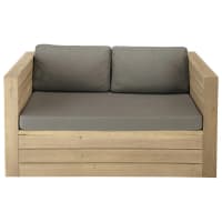 BREHAT - Banquette de jardin 2 places en bois