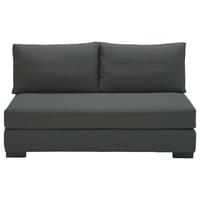 Banquette modulable 2 places en coton gris ardoise Banquette modulable 2 places en coton gris ardoise