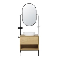 CLEVER - Basin unit with mirror, 2 drawers and towel rail