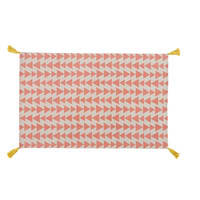 Baumwollteppich mit Dreieckmuster rosa 120 x 180 cm ALIX Baumwollteppich mit Dreieckmuster rosa 120 x 180 cm ALIX