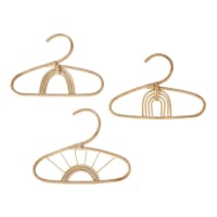 MALAGA - Beige bamboo coat hangers (x3)