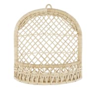 VICTORIA - Beige rattan wall-mounted shelving unit
