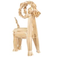 Beige straw chamois ornament H30cm