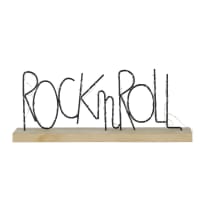 BERLIN - Beleuchteter Schriftzug, Rock ,aus schwarzem Metall 30 LEDs