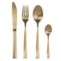 Bestekdoos 24-delig, verguld en matte look Bestekdoos 24-delig, verguld en matte look