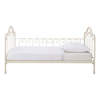 Bett aus Metall, 90 x 190, elfenbein Bett aus Metall, 90 x 190, elfenbein