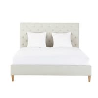 Bett mit gestepptem mit Lattenrost, 140x190 Bett mit gestepptem mit Lattenrost, 140x190