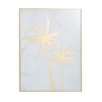 Bild mit Palmendruck in Marmoroptik 80x101 Bild mit Palmendruck in Marmoroptik 80x101