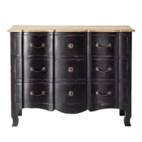 VERSAILLES - Black Acacia and Mango Chest of Drawers
