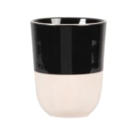 SOLVEIG - Set of 4 - Black and white earthenware cup