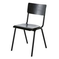 COLLEGE - Black beech chair