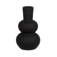Black dolomite vase H12cm