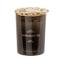 Black glass and gold ceramic scented candle 210g