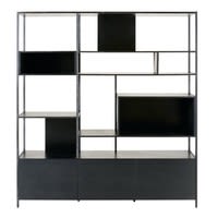 Black Metal 3-Door Bookcase Black Metal 3-Door Bookcase