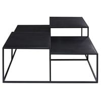 Black metal 4-top coffee table Black metal 4-top coffee table