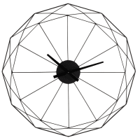 ORIGAMI - Black Metal Clock D80