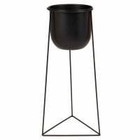 Black metal planter